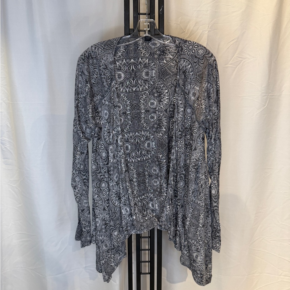Prana Gray Patterned Cardigan‎